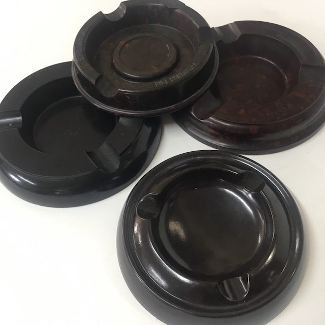 ASHTRAY, Bakelite - Black or Brown Assorted